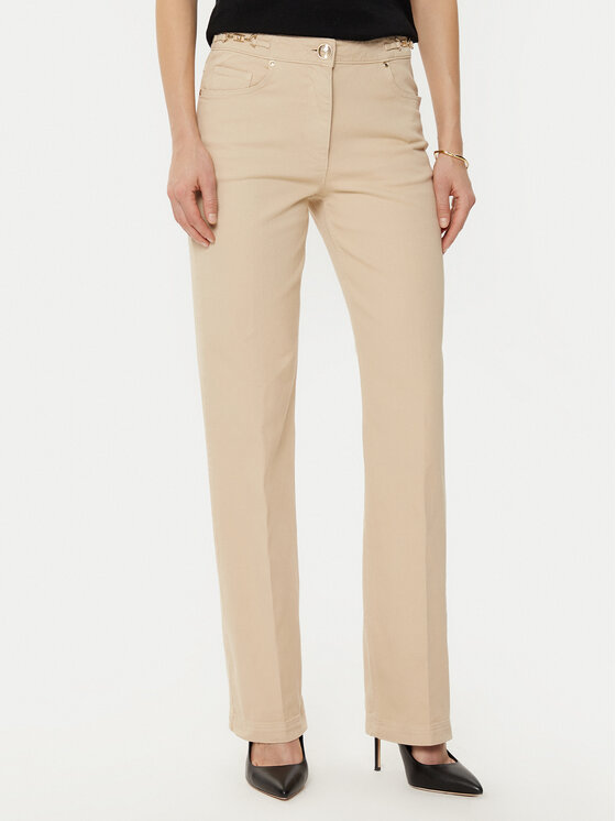 Guess Spodnie materiałowe 4BGA02 7173A Beżowy Regular Fit