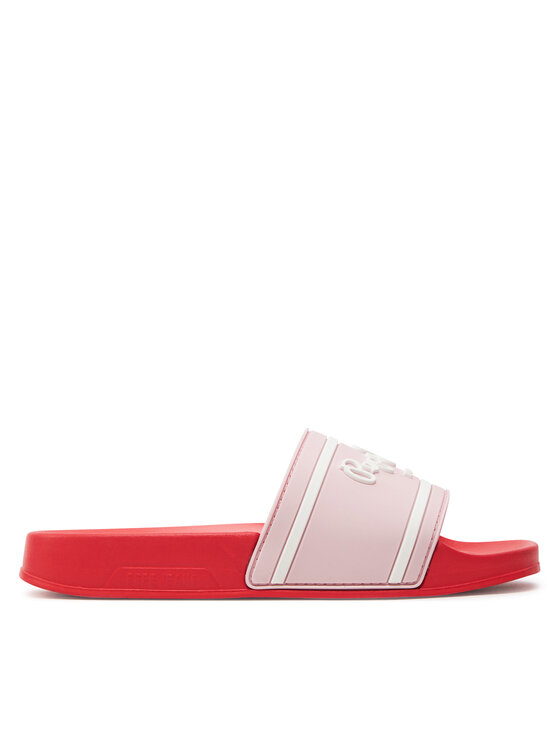 Pepe Jeans Klapki Slider Logo G PGS70061 Różowy