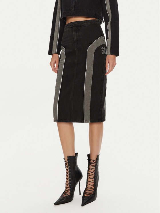 Miss Sixty Spódnica jeansowa 6L3KJ0460000 Czarny Regular Fit