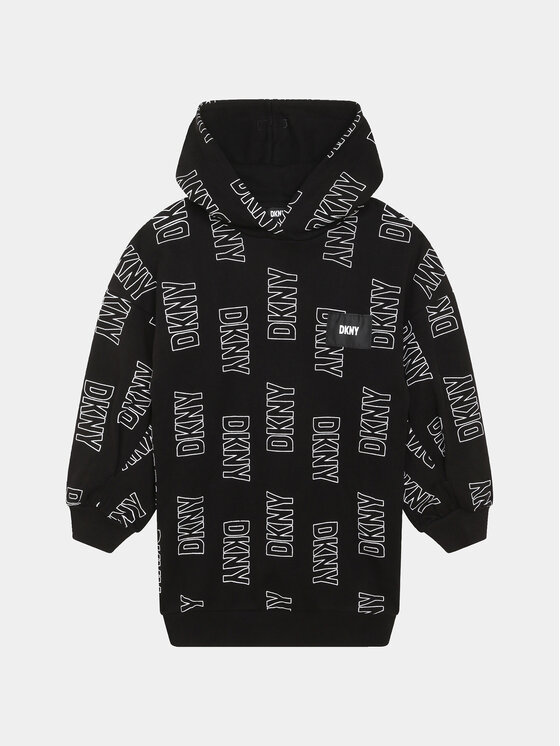 DKNY Sukienka dzianinowa D32902 D Czarny Regular Fit