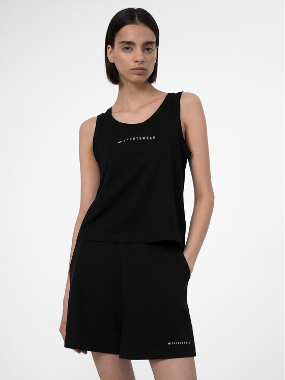 4F Top 4FSS23TTSHF567 Czarny Regular Fit