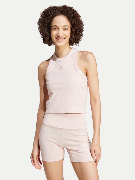 adidas Top Lounge IY6735 Różowy Slim Fit