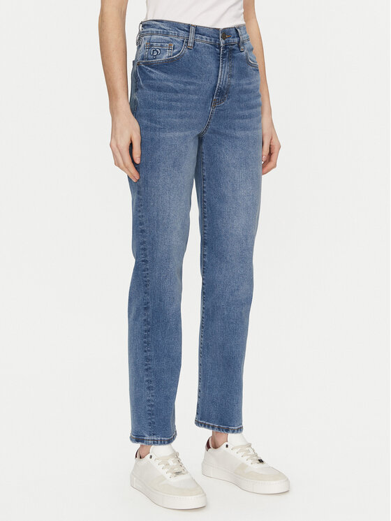 Desigual Jeansy Aike 24WWDD16 Niebieski Straight Fit