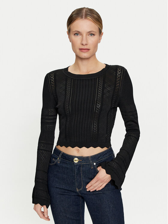 Guess Sweter Adaline W4GR08 Z2U00 Czarny Regular Fit