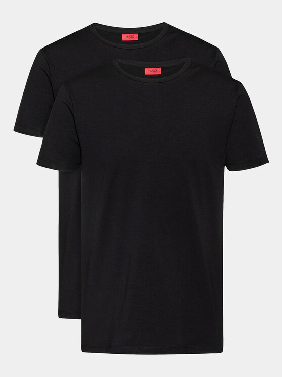 Hugo Komplet 2 t-shirtów Round 50325440 Czarny Regular Fit