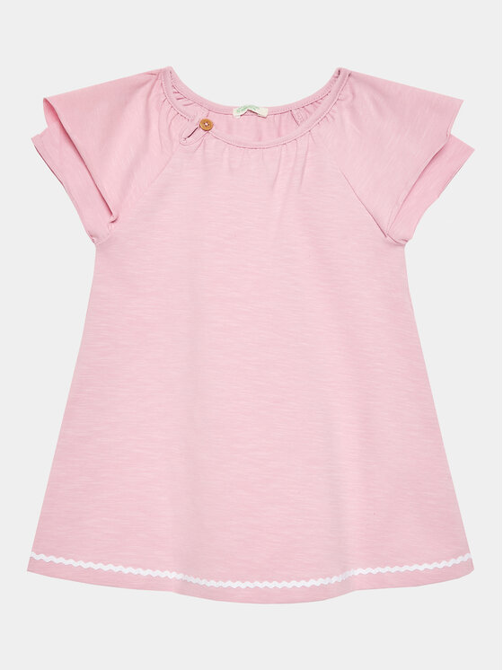 United Colors Of Benetton Sukienka codzienna 3LHAAV006 Różowy Regular Fit