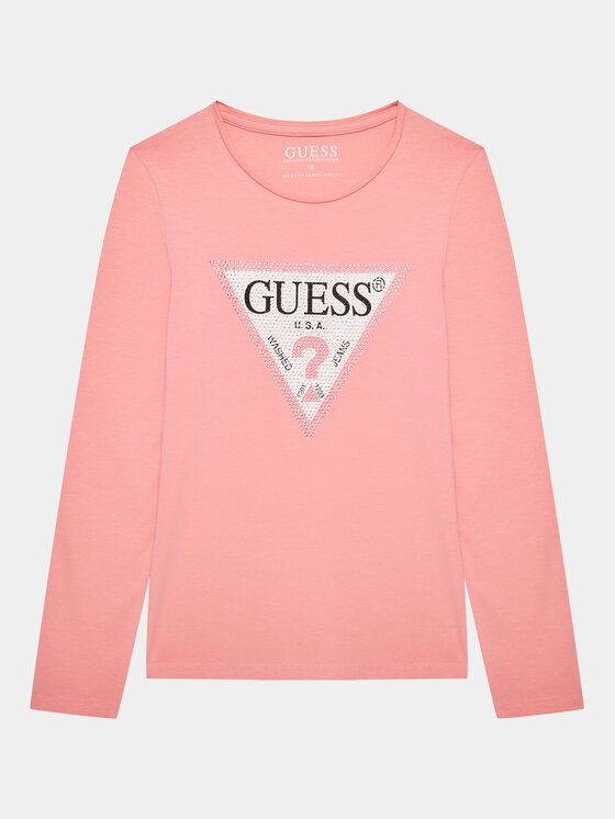 Guess Bluzka J2YI50 K6YW1 Różowy Regular Fit
