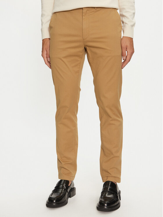 Calvin Klein Chinosy Modern Twill K10K113696 Khaki Slim Fit