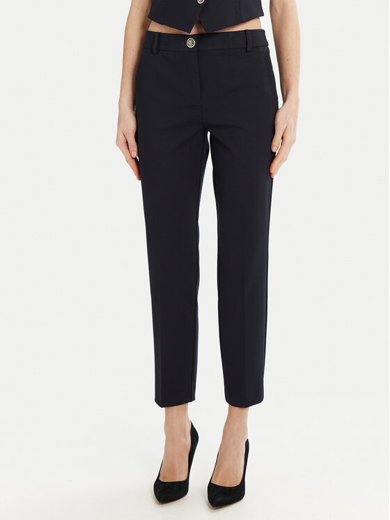 Marella Chinosy Dotto 2513781014 Granatowy Slim Fit