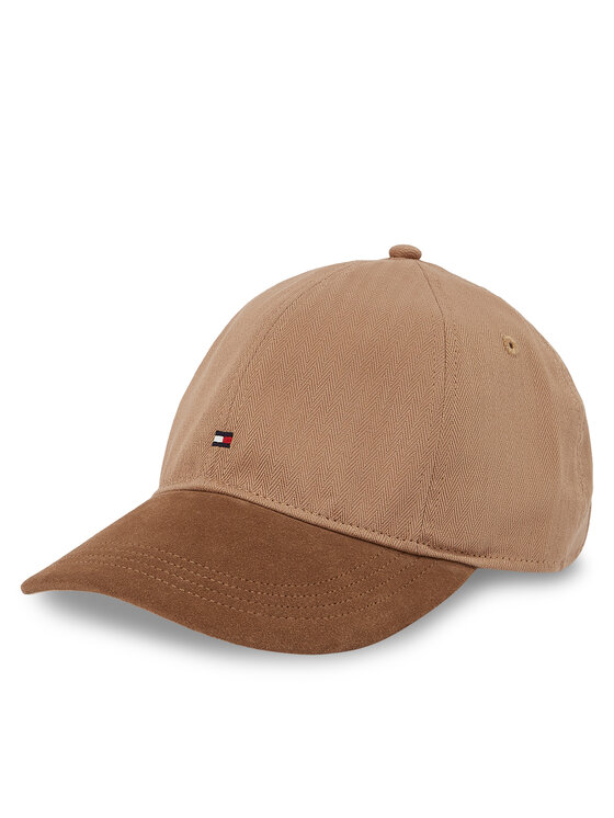 Tommy Hilfiger Czapka z daszkiem Th Flag Herringbone 6 Panel Cap AM0AM13385 Brązowy
