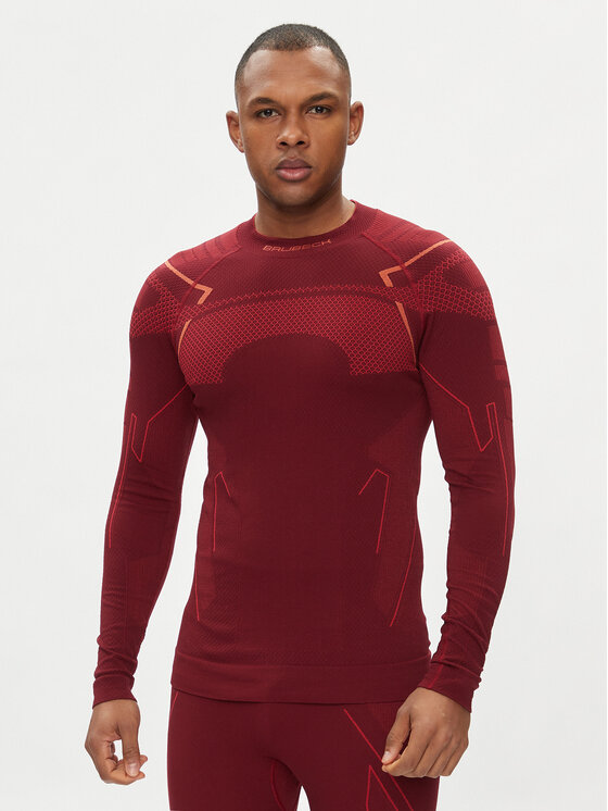 Brubeck Bielizna termoaktywna górna LS1304M Czerwony Slim Fit