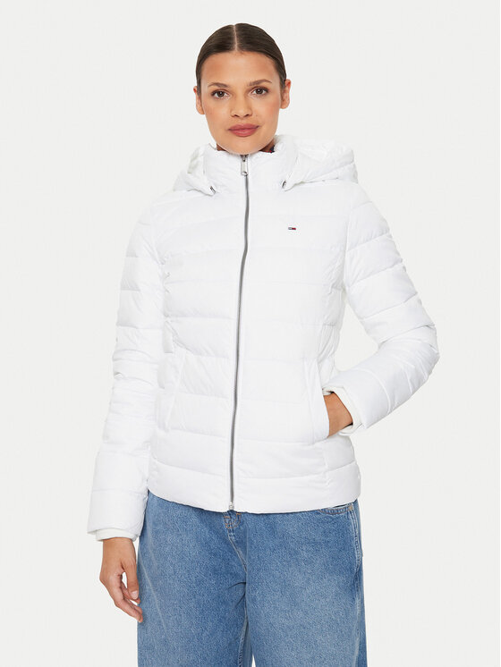 Tommy Jeans Kurtka zimowa Basic DW0DW18311 Biały Slim Fit