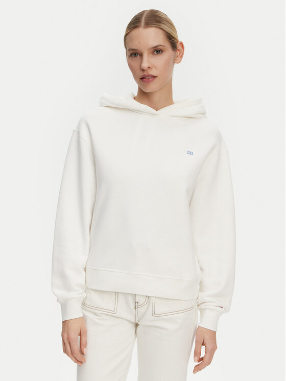 Tommy Hilfiger Bluza Contrast Flag WW0WW45979 Biały Regular Fit