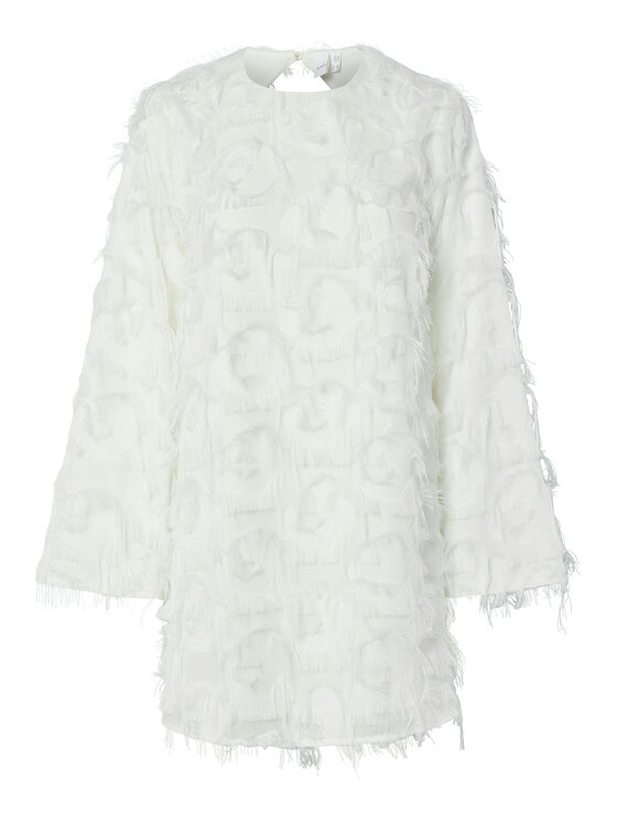 YAS Sukienka koktajlowa 26038226 Biały Loose Fit