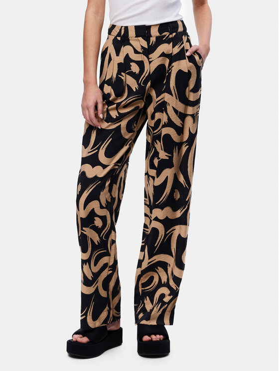 Pieces Spodnie materiałowe Merita 17147636 Beżowy Regular Fit