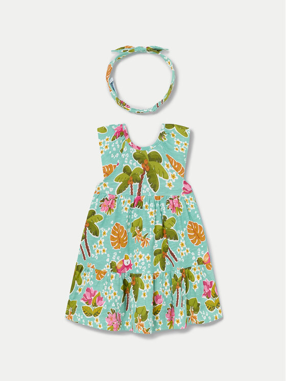 Mayoral Sukienka letnia 1926 Zielony Regular Fit