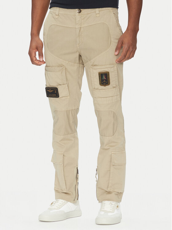 Aeronautica Militare Spodnie materiałowe 251PA1387CT1493 Beżowy Regular Fit