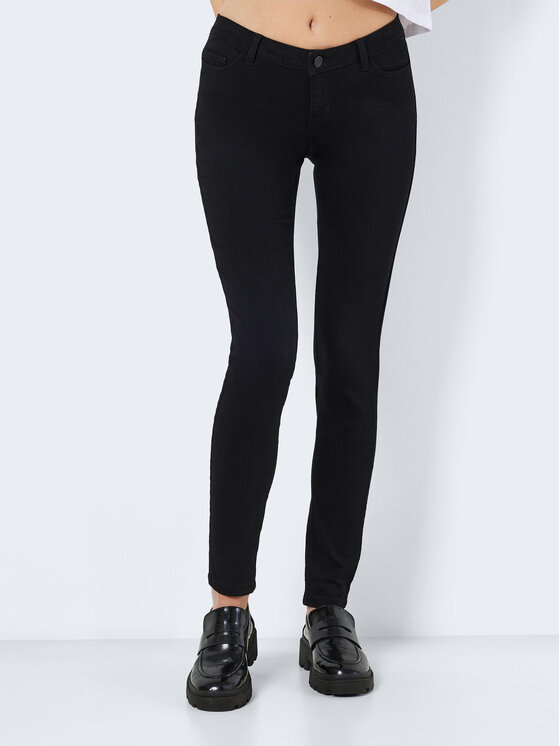 Noisy May Jeansy Allie 27024946 Czarny Skinny Fit