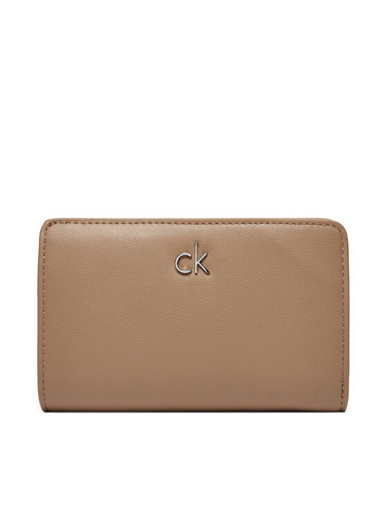 Calvin Klein Duży Portfel Damski Ck Daily Medium Bifold_Pbl K60K613075 Beżowy