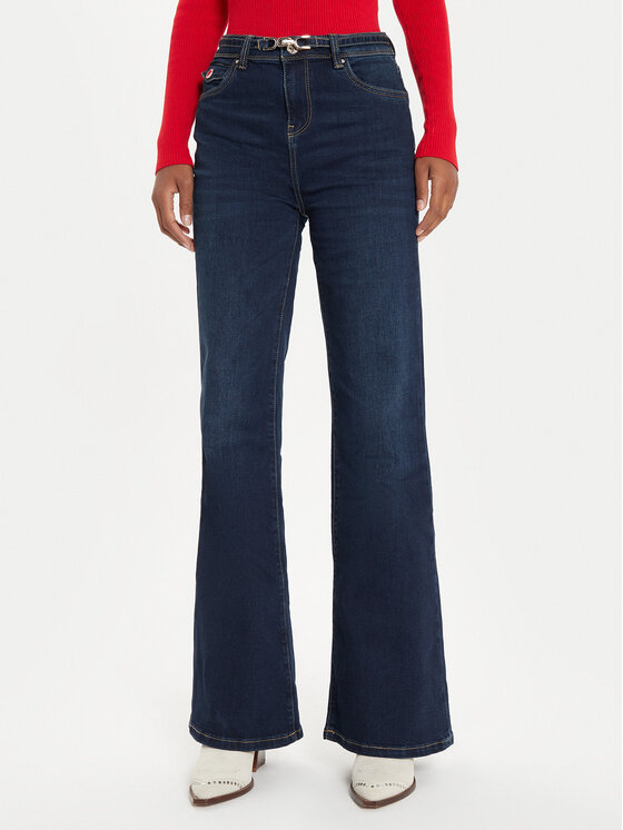 Morgan Jeansy 242-PELOU Niebieski Flare Fit