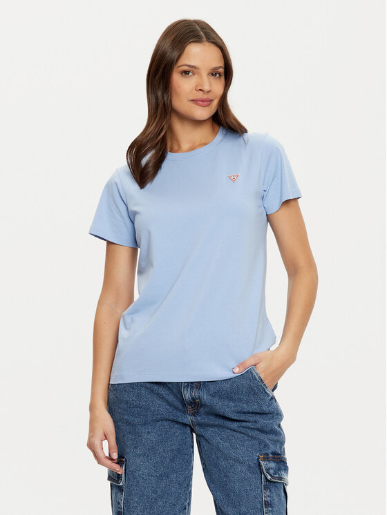 Guess Jeans T-Shirt W4YI10 J1314 Niebieski Regular Fit