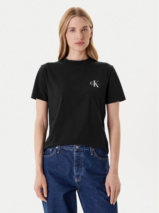 Calvin Klein Jeans Komplet 2 t-shirtów LV047C905G Czarny Regular Fit