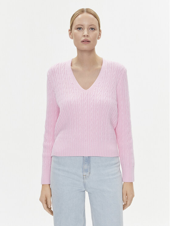Tommy Hilfiger Sweter WW0WW39017 Różowy Regular Fit