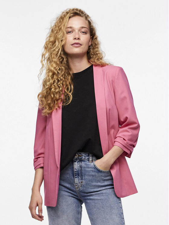 Pieces Marynarka Bosella 17090996 Różowy Regular Fit