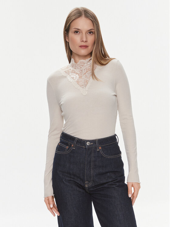 ONLY Bluzka Luxi 15310698 Beżowy Regular Fit