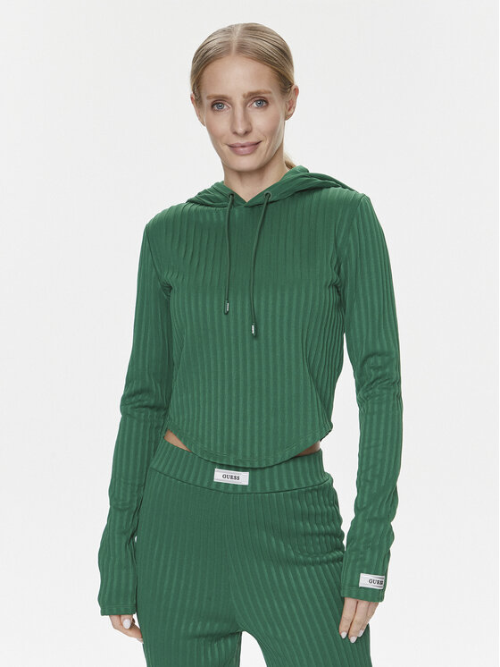 Guess Bluza Anneka V4RQ03 KC2U2 Zielony Regular Fit