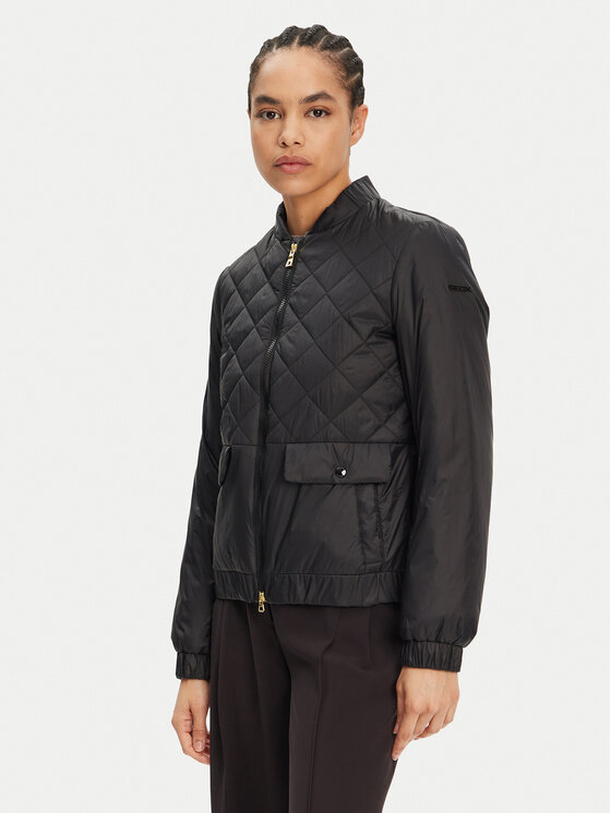 Geox Kurtka bomber Amabel W5520F T3132 F9000 Czarny Regular Fit
