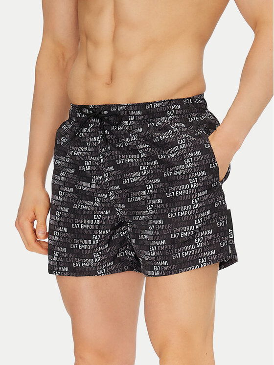 EA7 Emporio Armani Szorty kąpielowe 7M000510 AF13059 MC085 Czarny Regular Fit