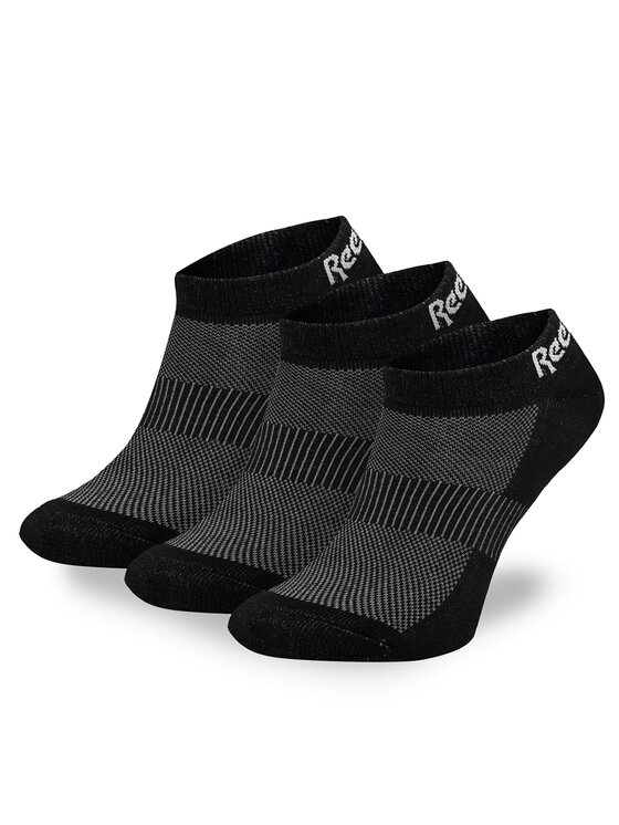 Reebok Zestaw 3 par niskich skarpet unisex R0356-SS24 (3-pack) Czarny
