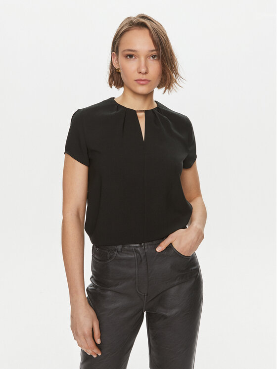 Calvin Klein Bluzka K20K207062 Czarny Regular Fit