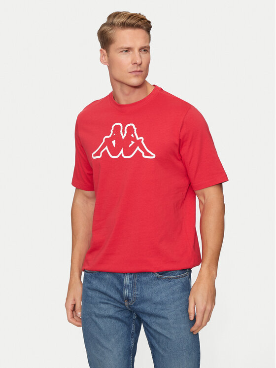Kappa T-Shirt Logo Korpo Cromen 303HZ70 Czerwony Regular Fit