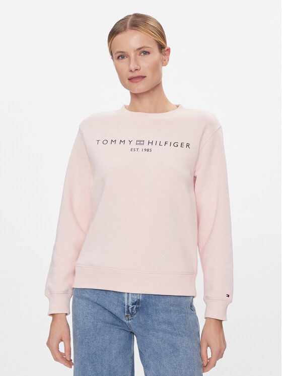 Tommy Hilfiger Bluza Logo WW0WW39791 Różowy Regular Fit
