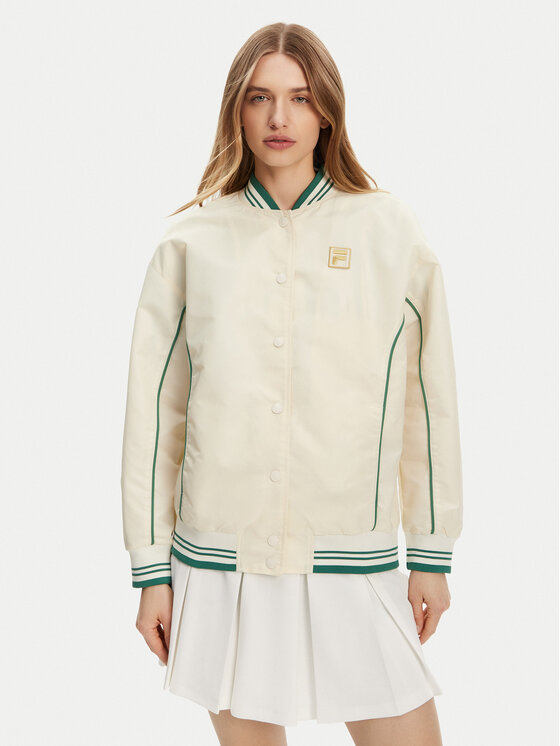 Fila Kurtka bomber Leme FAW0999 Écru Oversize