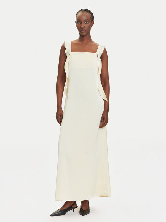 Vero Moda Sukienka koktajlowa Eloisa 10340914 Beżowy Slim Fit