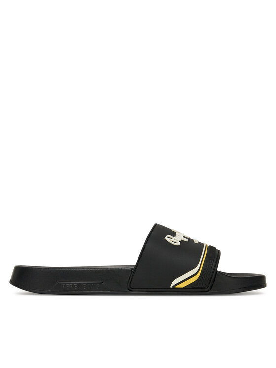 Pepe Jeans Klapki Slider Origin M PMS70160 Czarny