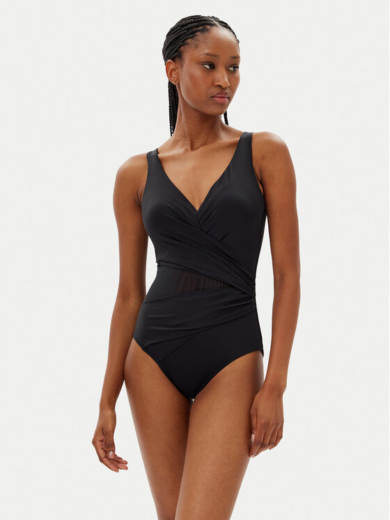 Hunkemöller Strój kąpielowy Shaping Shell 204886 Czarny