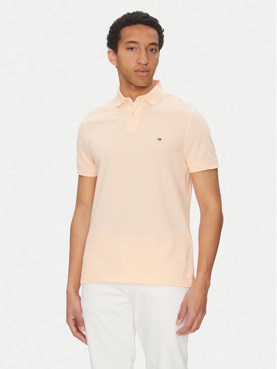 Tommy Hilfiger Polo 1985 MW0MW17770 Koralowy Regular Fit