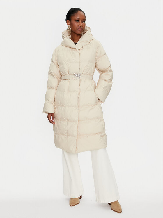 PINKO Kurtka zimowa Collirio Caban 103828 A11M Beżowy Regular Fit