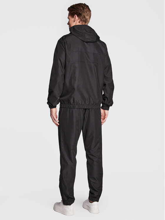 Lacoste Komplet kurtka i spodnie WH2661 Czarny Regular Fit