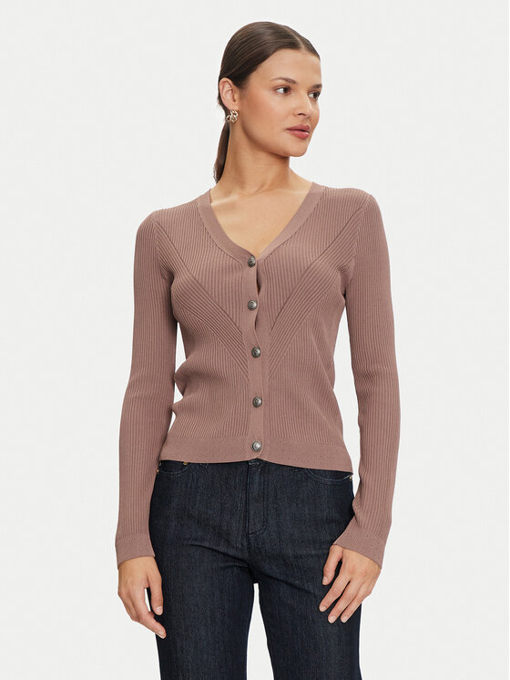Guess Kardigan Kailey W4GR41 Z2U00 Beżowy Regular Fit