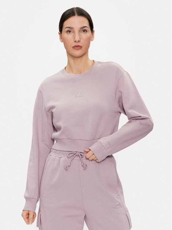 adidas Bluza All Szn Fleece IW1226 Fioletowy Regular Fit