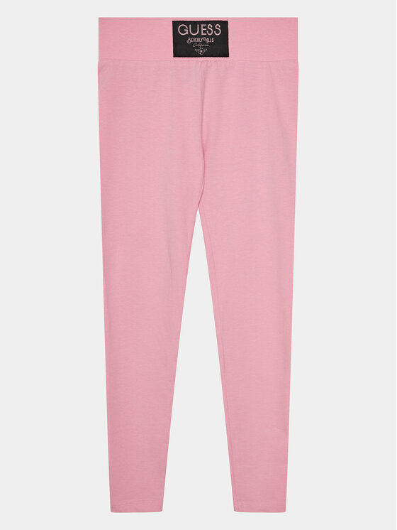 Guess Legginsy J4RB04 J1314 Różowy Slim Fit
