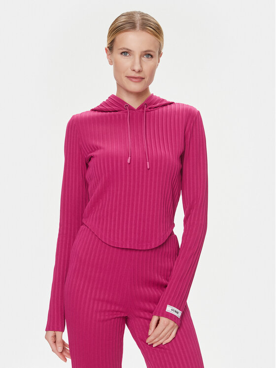 Guess Bluza Anneka V4RQ03 KC2U2 Różowy Regular Fit