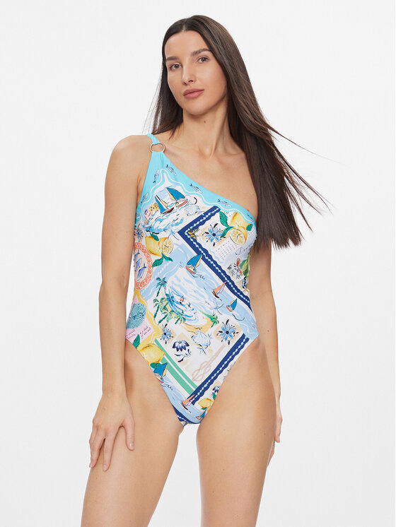 Seafolly Strój kąpielowy Wish You Were Here 11136-100 Kolorowy