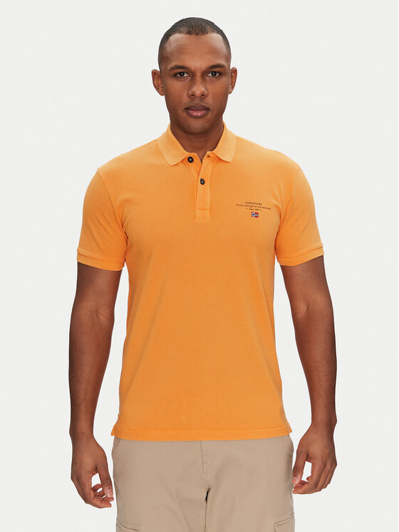 Napapijri Polo Elbas NP0A4GDL Pomarańczowy Regular Fit