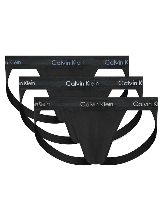 Calvin Klein Underwear Komplet 3 par slipów Jock Strap 000NB3363A Czarny